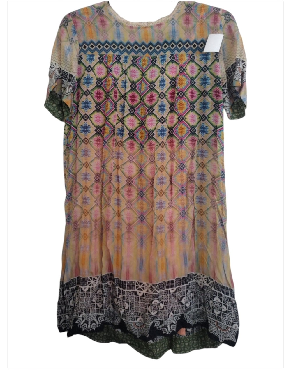 Tanvi Kedia Anthropologie Bohemian Multi-Color Printed Dress Size XS